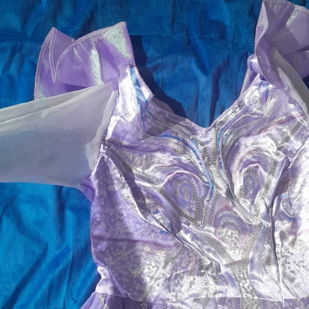 Wicked's "The Good Witch" Purple 3 Layer Glitter Princess Costume Dress - Picture 4 of 13